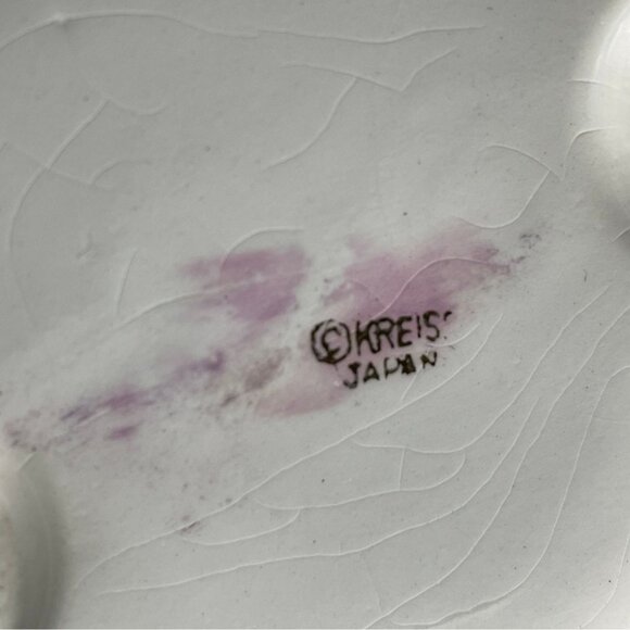 Vintage Kreiss Christmas Santa Mrs Claus Candlestick Holder Japan Ceramic - Picture 8 of 9